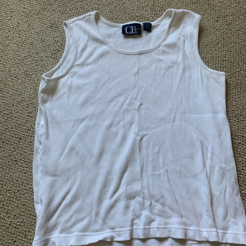 White knit tank top